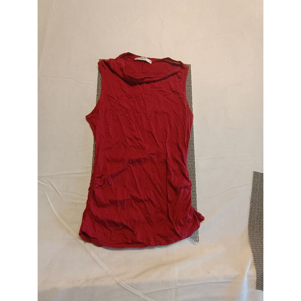 Stateside Red Sleeveless Cowl Neck Ruched Top - Size XS